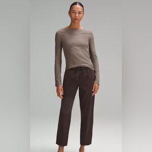Lululemon Tapered-Leg Mid-Rise Pant 7/8 LengthLuxtreme Size M Brown Athleisure